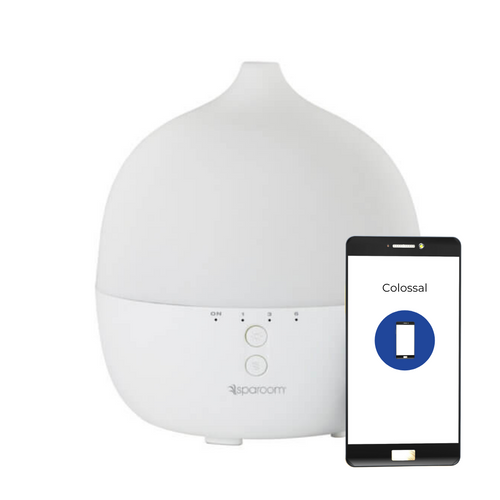 Colossal App-Enabled Aroma Oil Diffuser by SpaRoom + Free 10ml Oil